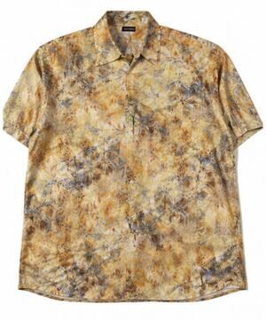 RISCATTO Made In Italy Men's Shirt Sz 2XT Multicolor Abstract Print Short Sleeve